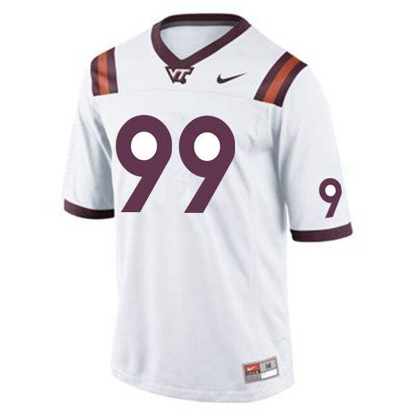 Men #99 Maxx Philpott Virginia Tech Hokies College Football Jerseys Sale-White